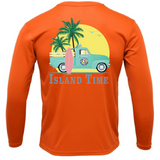 Key West, FL Island Time Men's Long Sleeve UPF 50+ Dry-Fit Shirt