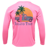 Key West, FL Island Time Men's Long Sleeve UPF 50+ Dry-Fit Shirt