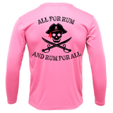 Tampa Bay, FL "All For Rum and Rum For All" Men's Long Sleeve UPF 50+ Dry-Fit Shirt