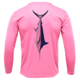 Siesta Key, FL Marlin Men's Long Sleeve UPF 50+ Dry-Fit Shirt