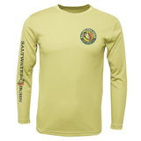 Key West, FL Saltwater Born Circle Logo Boy's Long Sleeve UPF 50+ Dry-Fit Shirt
