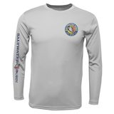 Key West, FL Saltwater Born Circle Logo Boy's Long Sleeve UPF 50+ Dry-Fit Shirt