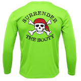 Siesta Key, FL "Surrender The Booty" Men's Long Sleeve UPF 50+ Dry-Fit Shirt