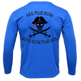 Tampa Bay, FL "All For Rum and Rum For All" Men's Long Sleeve UPF 50+ Dry-Fit Shirt