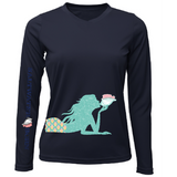 Mermaid Wrap Women's Long Sleeve UPF 50+ Dry-Fit Shirt