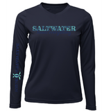 Siesta Key, FL "Saltwater Heals Everything" Women's Long Sleeve UPF 50+ Dry-Fit Shirt