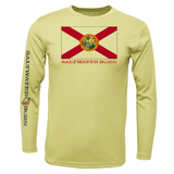 Key West, FL Flag Boy's Long Sleeve UPF 50+ Dry-Fit Shirt