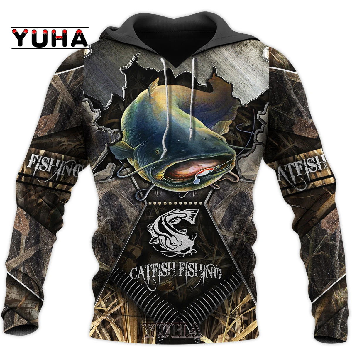 YUHA 3D Printed Fishing Hoodies Bobber Bargain