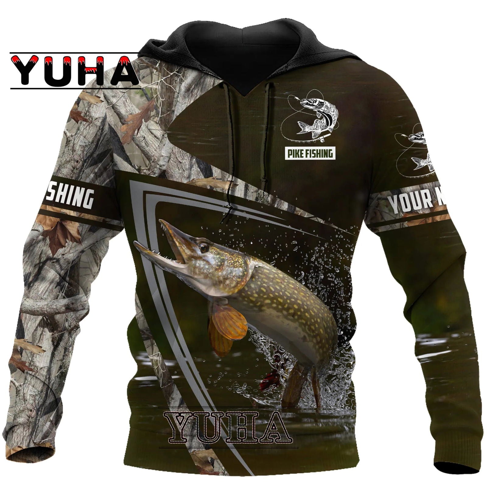 YUHA 3D Printed Fishing Hoodies Bobber Bargain