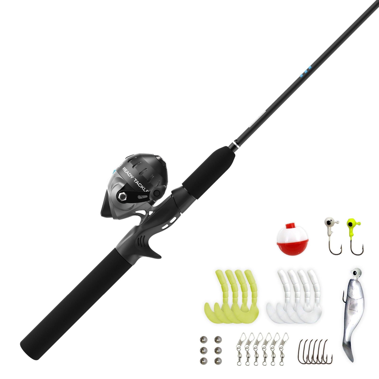 Zebco Ready Tackle Spincast Combo (Flatboard, 2pc) Bobber Bargain