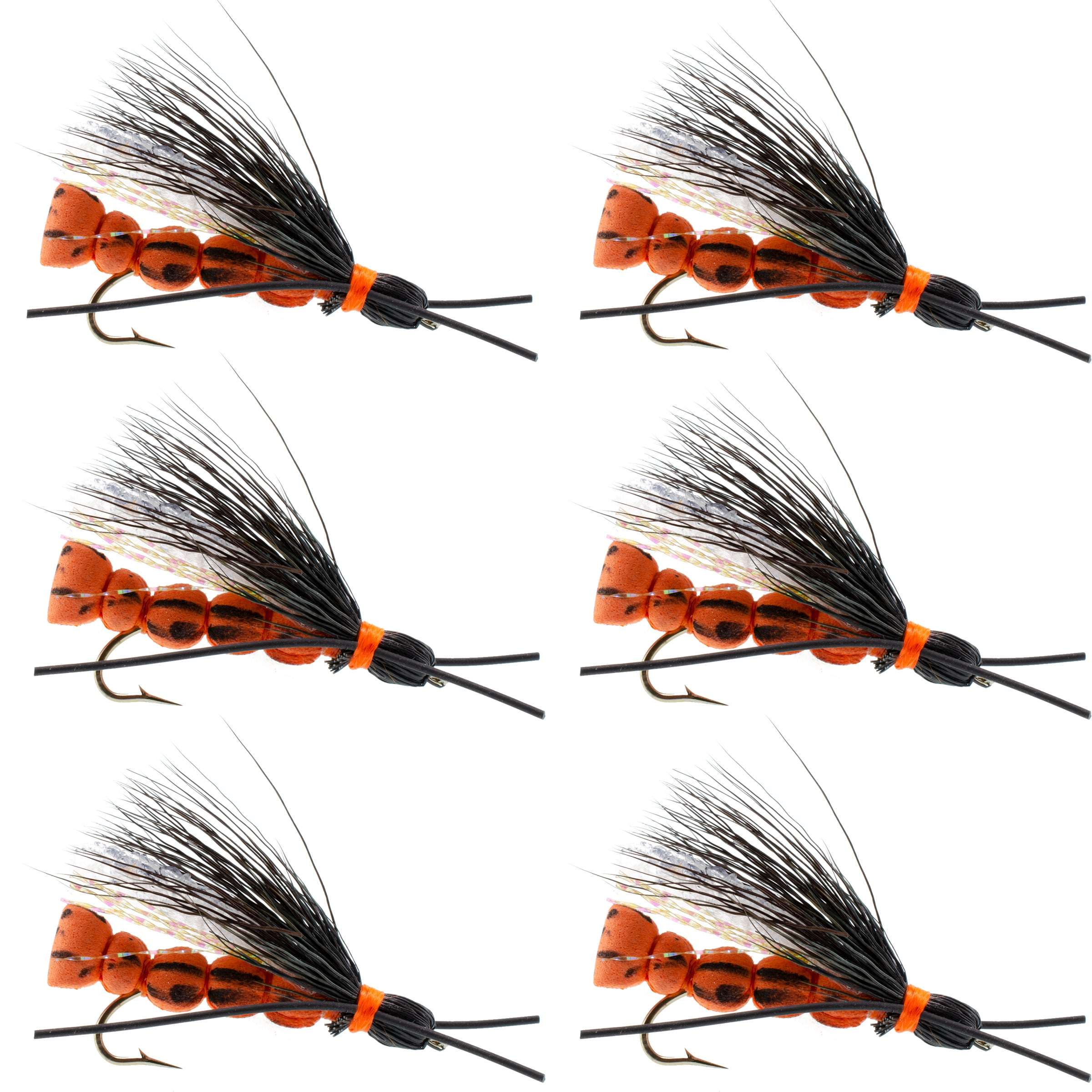 Bobs Bullethead Salmon Stone - Mosca Seca de Stonefly - 6 Moscas Anzuelo Talla 6