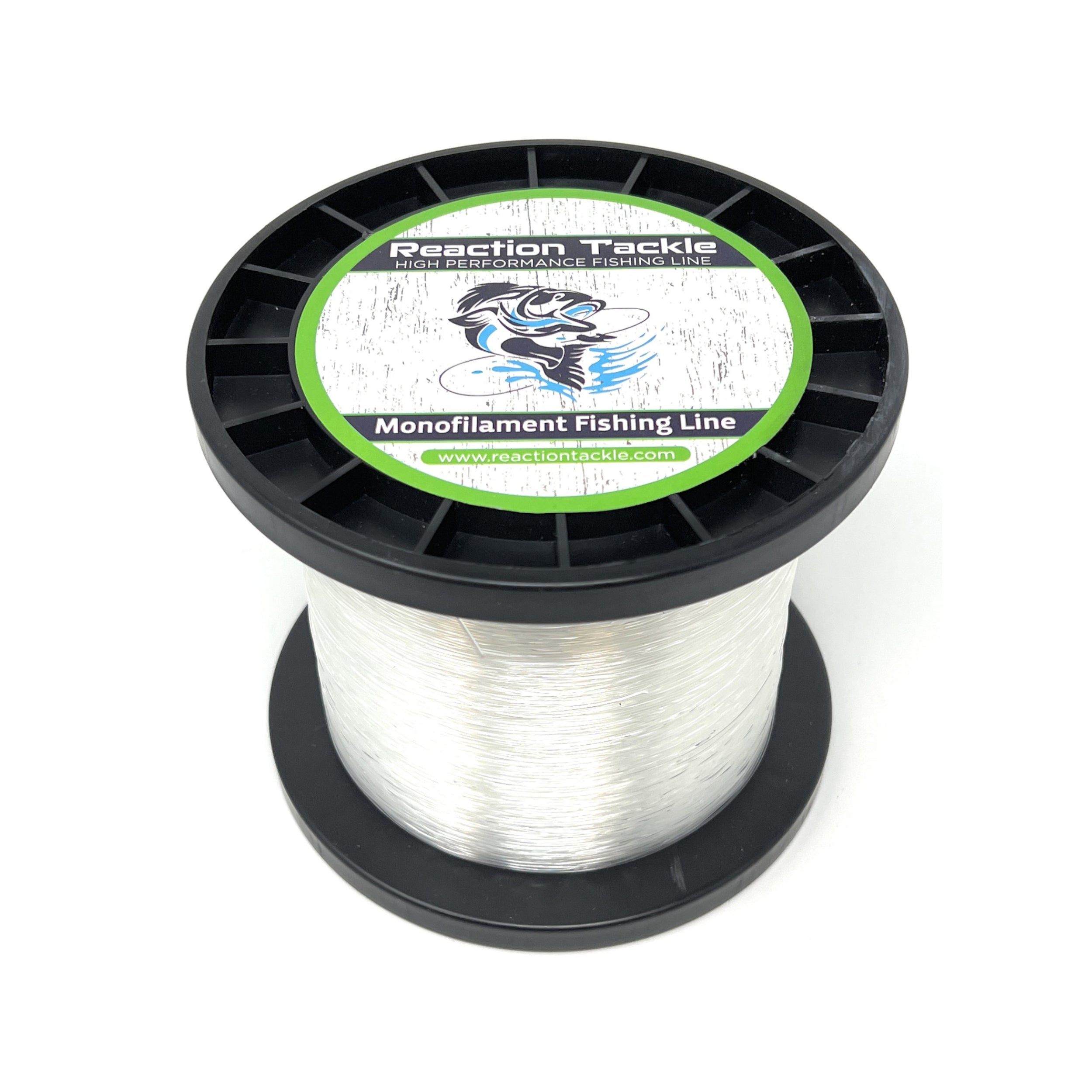Línea de pesca de monofilamento de nailon Reaction Tackle - Carretes jumbo de 1 libra