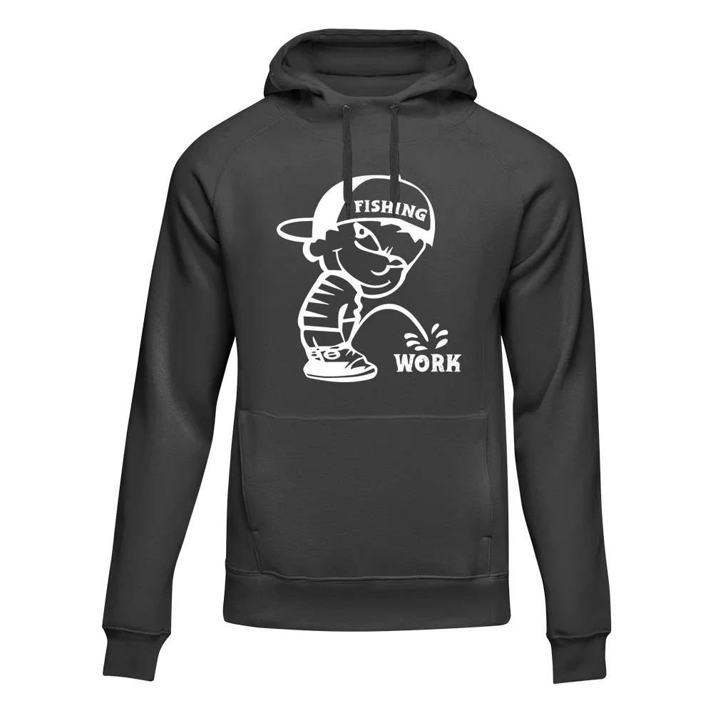 Sudadera unisex con capucha "Pesca y trabajo"