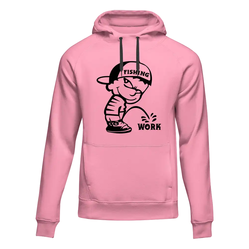Sudadera unisex con capucha "Pesca y trabajo"