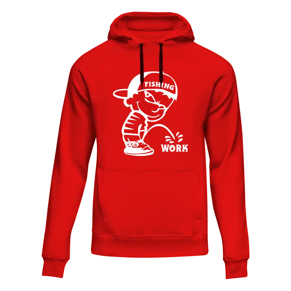 Sudadera unisex con capucha "Pesca y trabajo"