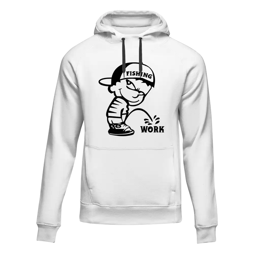 Sudadera unisex con capucha "Pesca y trabajo"