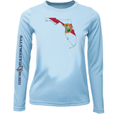 Key West, FL State of Florida Girl's Long Sleeve UPF 50+ Dry-Fit Shirt