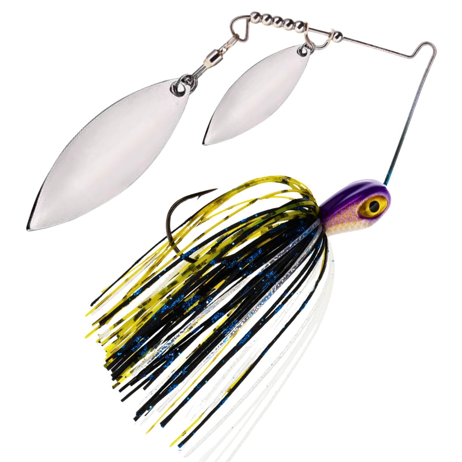 Jigs de spinnerbait de plomo Reaction Tackle - Paquete de 3, hoja de doble sauce - Nuevos