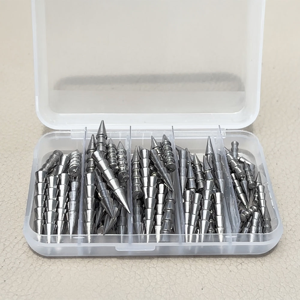Pesas de clavos de tungsteno/plomadas de inserción Reaction Tackle