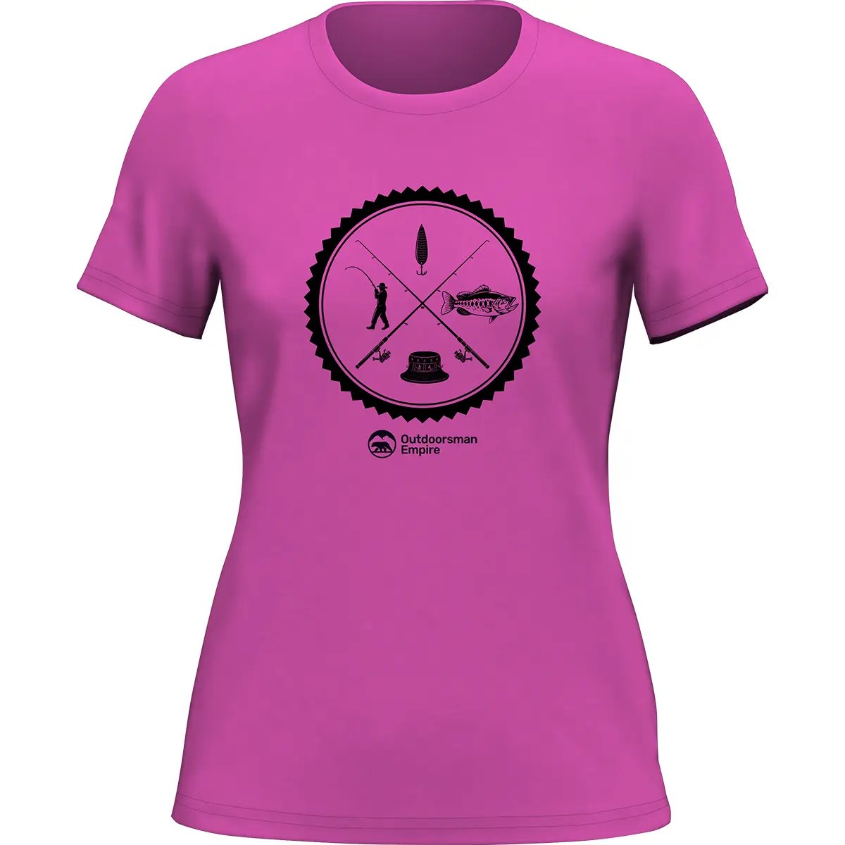Camiseta vintage de pesca v2 para mujer