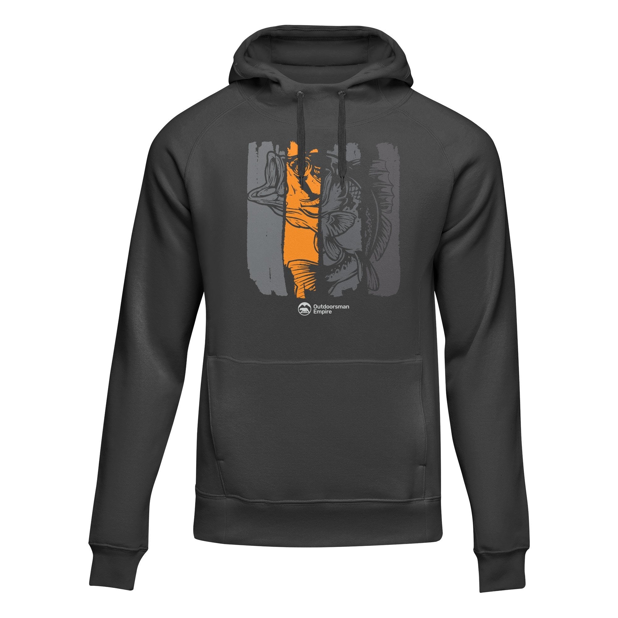 Fishing Grunge Bars' Adult Fleece Hooded Sweatshirt