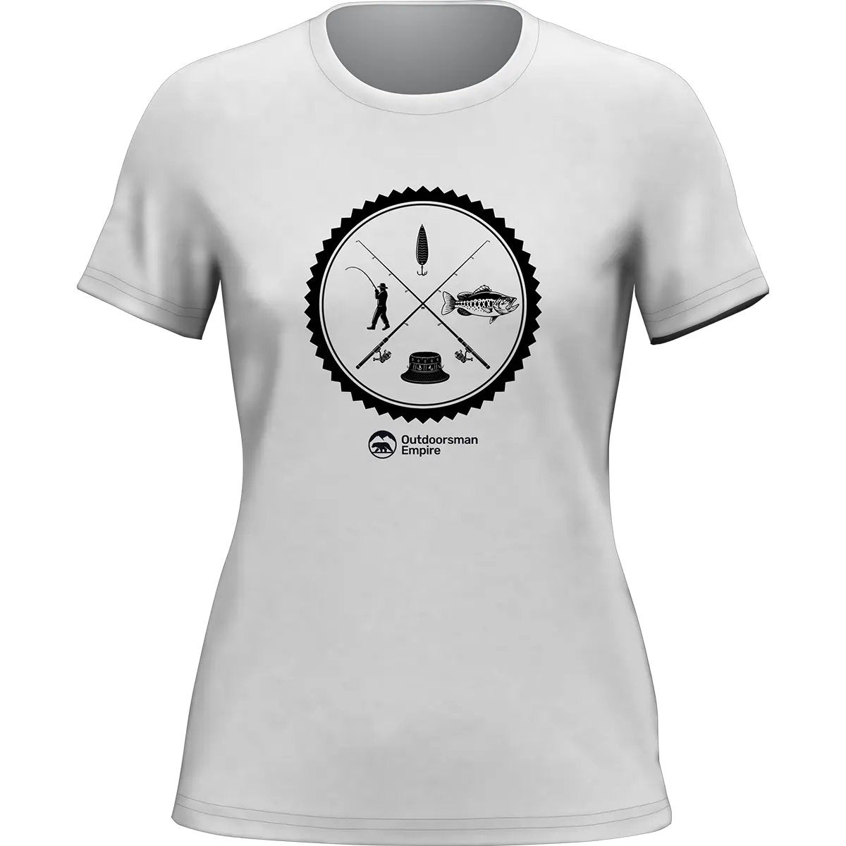 Camiseta vintage de pesca v2 para mujer