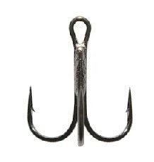 Mustad Hooks - KVD Elite Treble Hook (Round Bend, Black Nickel, 11ct) - Bobber Bargain