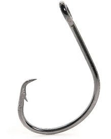 Mustad Hooks - Offset Classic Circle Black Nickle Fishing Hooks - 10ct, 8ct Sizes - Bobber Bargain