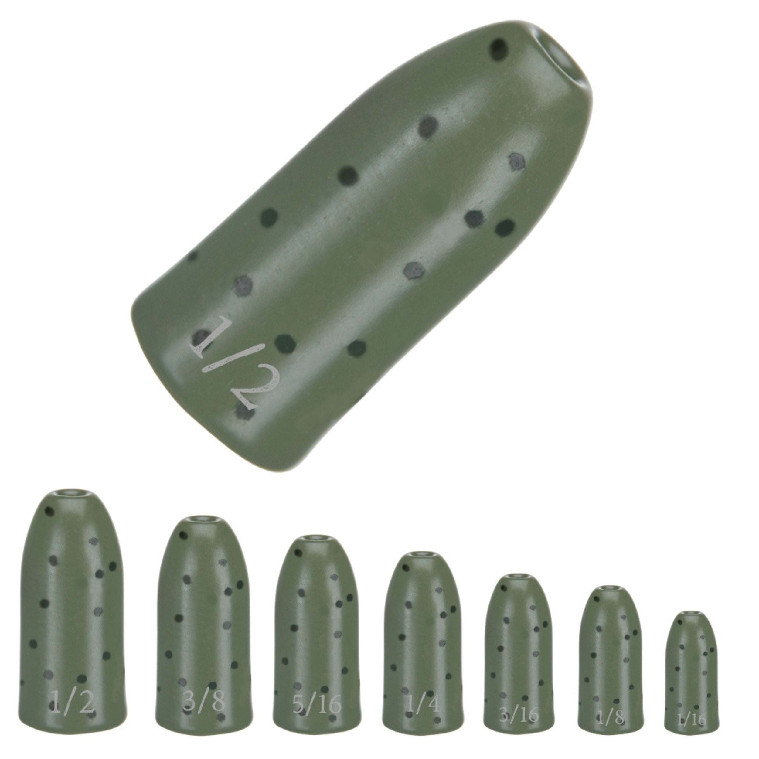 Pesas de gusano de tungsteno Reaction Tackle / Plomo con forma de bala 
