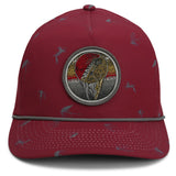 Gorra de cuerda con parche de pesca con mosca Dead Drift, diseño de mosca.