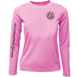 Key West, FL Saltwater Born Circle Logo Girl's Long Sleeve UPF 50+ Dry-Fit Shirt