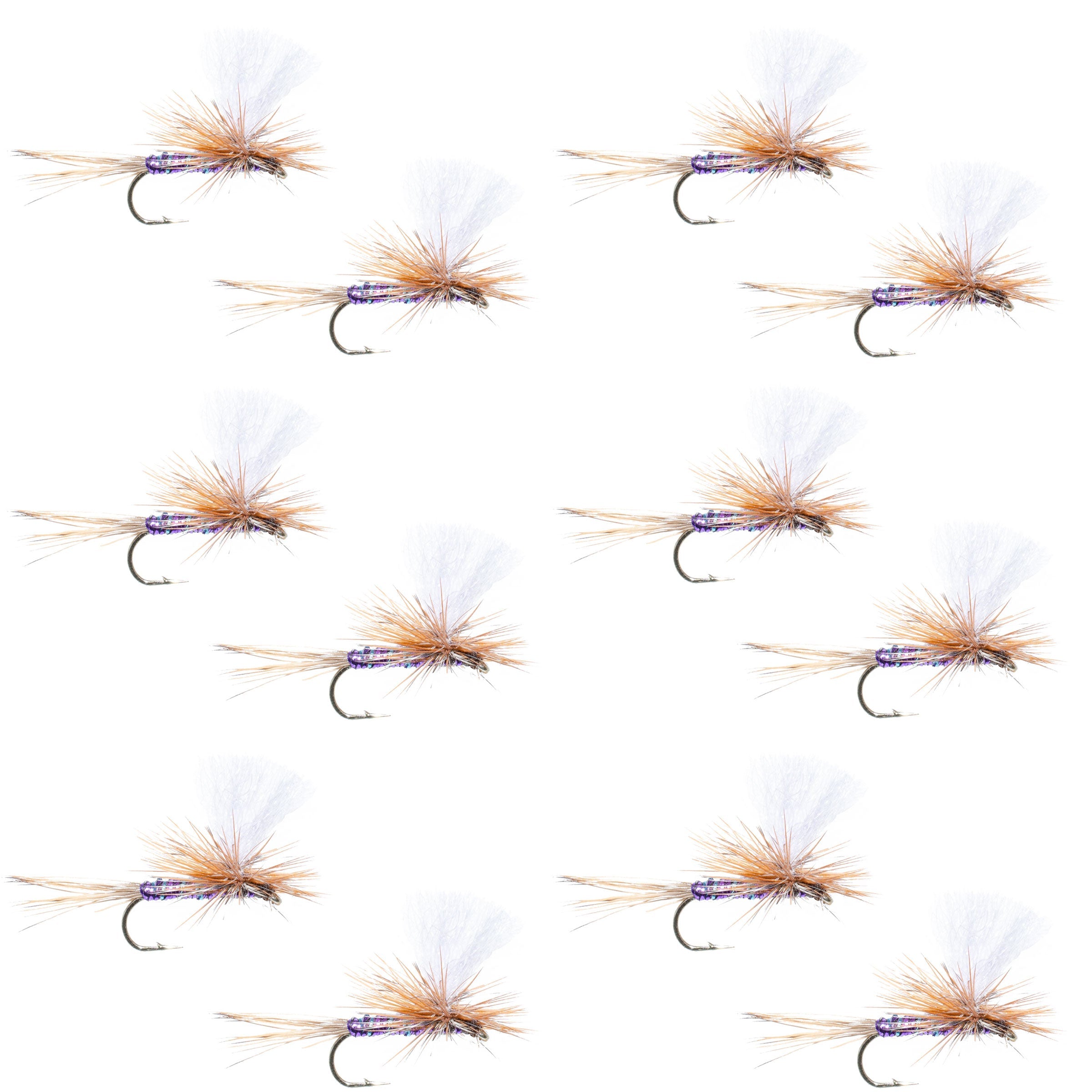 Parachute Super Flash Purple Haze Mouche Sèche - 12 Mouches Taille 14