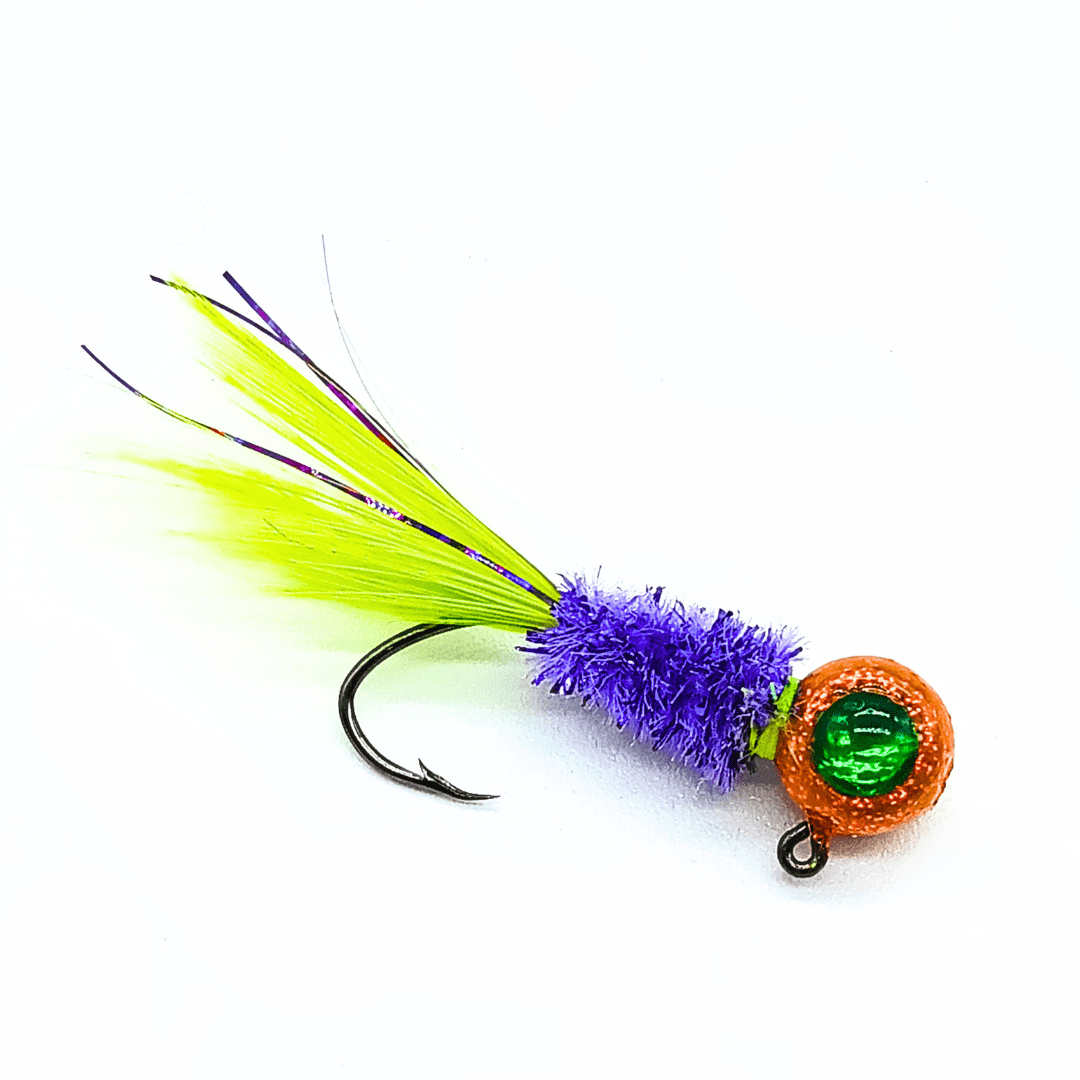 Jigs para tipo Crappie atados a mano - Cola de pluma de gallo