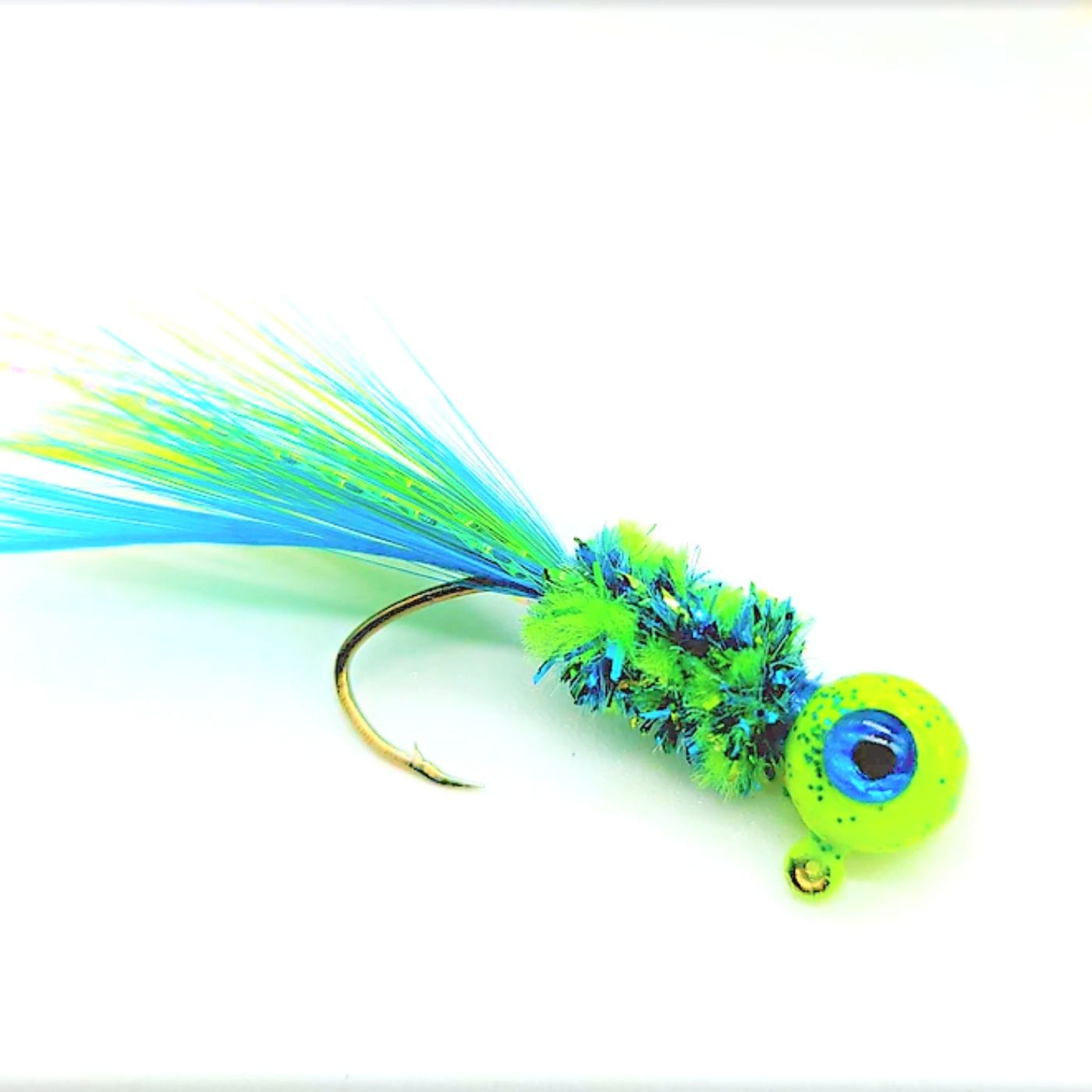 Jigs para tipo Crappie atados a mano - Cola de pluma de gallo