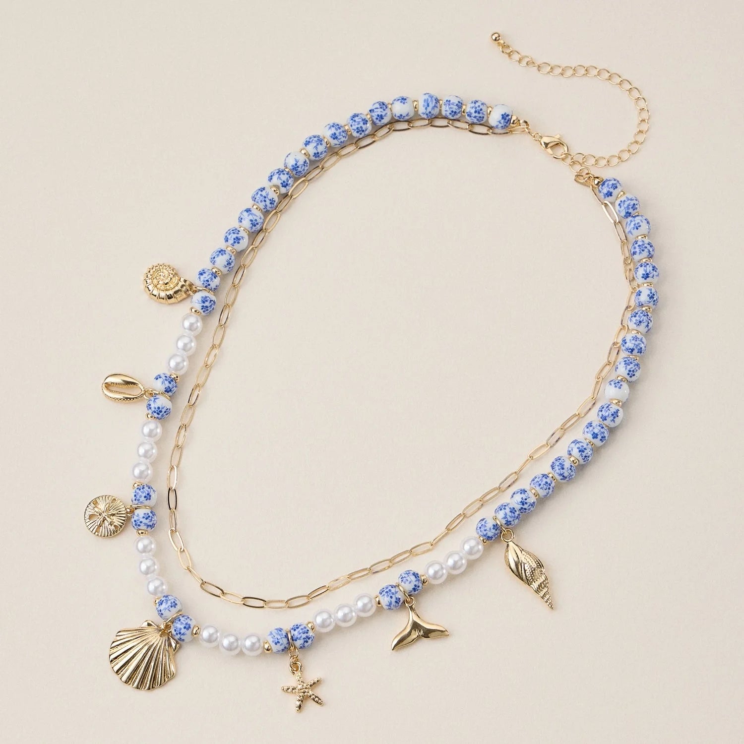 Seaside Charm Layered Bead Necklace