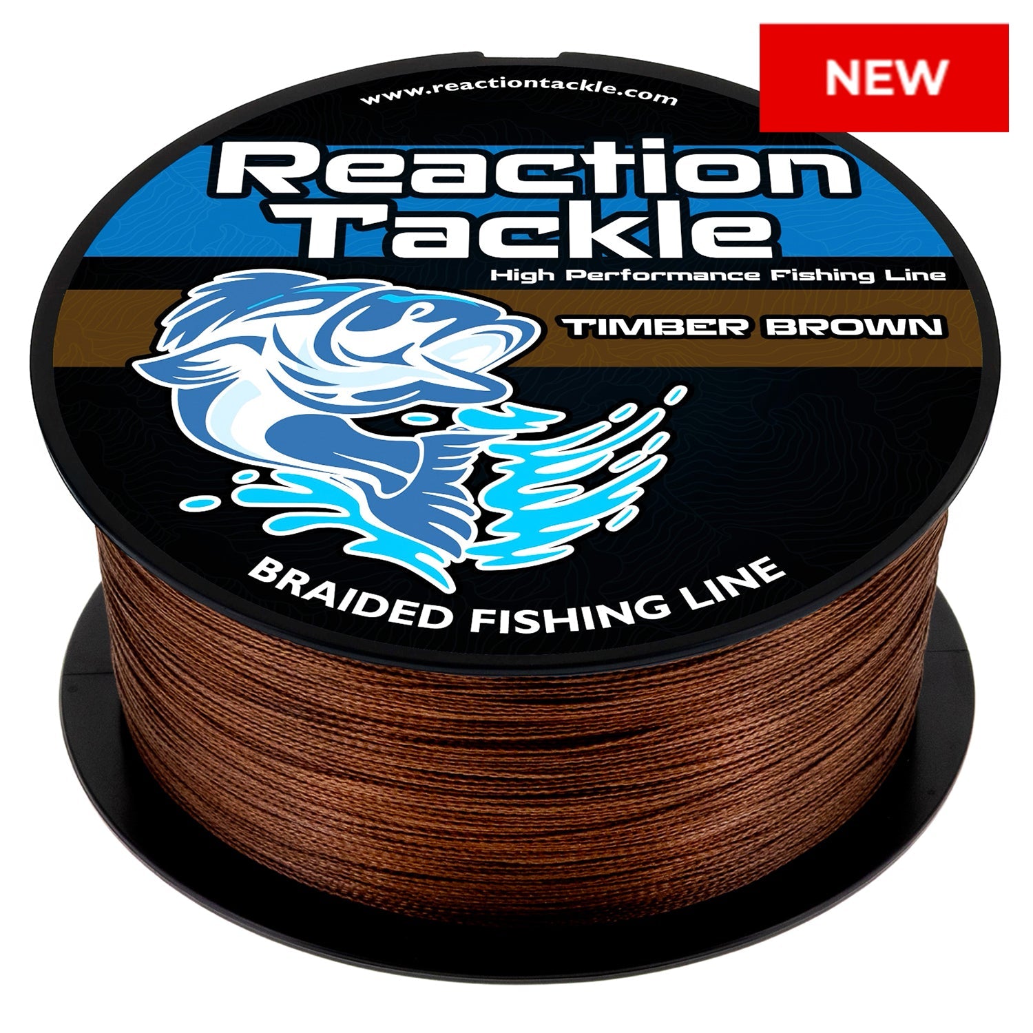 Línea de pesca trenzada Reaction Tackle - Marrón madera - NUEVA