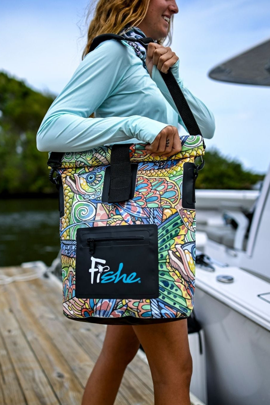 Tropical Tarpon Roll Tote Dry Bag