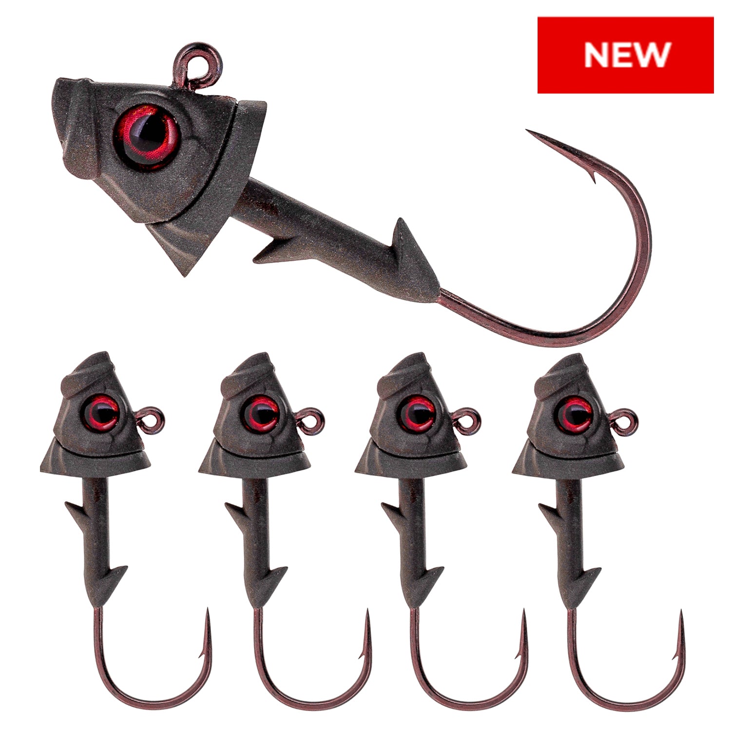 Jig Swimbait de tungsteno puro al 97 % con cabeza de pez realista - Paquete de 5 - Nuevo