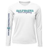 Key West, FL "Saltwater Heals Everything" Women's Long Sleeve UPF 50+ Dry-Fit Shirt
