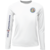 Key West, FL Saltwater Born Circle Logo Girl's Long Sleeve UPF 50+ Dry-Fit Shirt